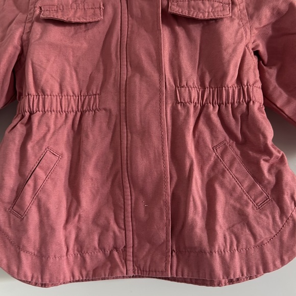 Old Navy Brand Baby Girl Mauve Colored Trench Style Jacket - Size 6-12M - Picture 3 of 8